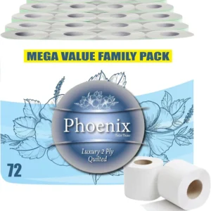 Alternative view of New Users Sale — Phoenix Quilted 2-Ply Soft White Toilet Rolls | 72 Pack (150 Sheets per Roll)