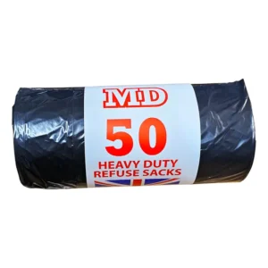 500 Heavy Duty Bin Bags,Campaign, Large Strong MD50 Brand Refuse Sacks (10pcs x 50 Rolls) Size-70x83cm, Leakage, Black Bin Bags, Business and Home