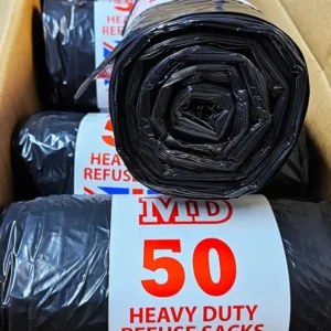 Alternative view of 500 Heavy Duty Bin Bags,Campaign, Large Strong MD50 Brand Refuse Sacks (10pcs x 50 Rolls) Size-70x83cm, Leakage, Black Bin Bags, Business and Home